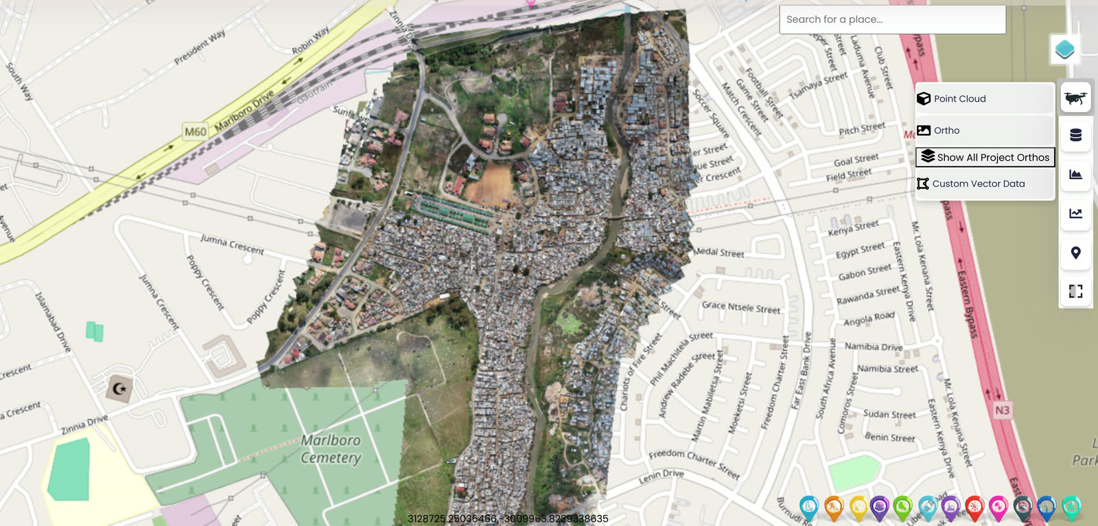 Georeferenced orthomosaic delivered in DeltaCloud.